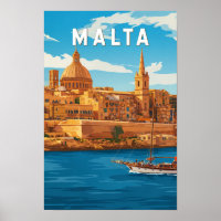 Malte Illustration Voyage Art Vintage
