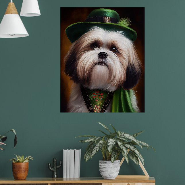 Affiche Malti Tzu Chien en Robe de la Saint Patrick (Salon 1)