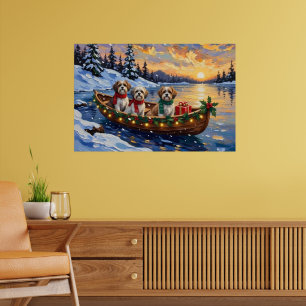 Affiche Malti Tzu Noël Bateau Vacances