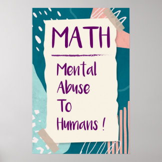 Affiche Maltraitance mentale envers les humains