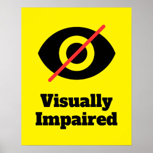 Affiche Malvoyant Jaune