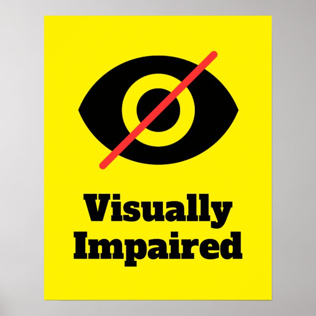 Affiche Malvoyant Jaune (Devant)