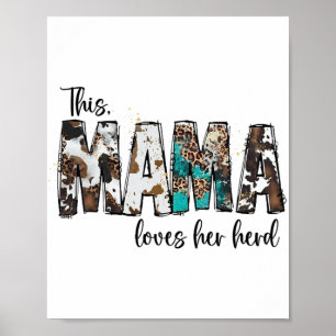 Affiche Mama Aime Son Cèdre Léopard Cowhide Pour Femmes Mo