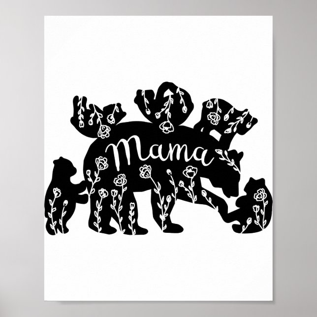 Affiche Mama Bear Png JPG Pdf Files, Mama Bear Bear (Devant)