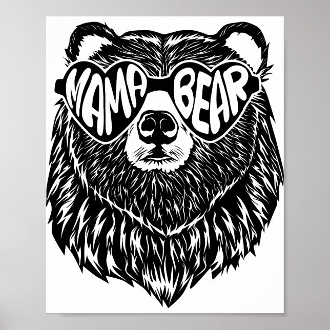 Affiche Mama Bear Png JPG Pdf Files, Mama Bear Bear (Devant)