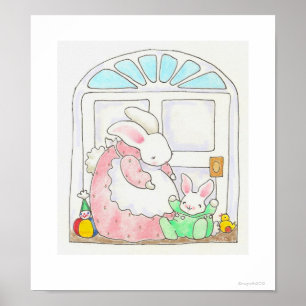 Affiche Mama Bunny et Baby Print