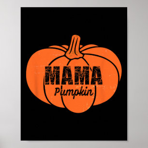 Affiche Mama Citrouille Ensemble Famille Halloween Thanksg