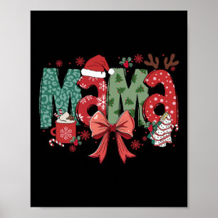 Affiche Mama Coquette Bow Noël Mama Joyeux Noël Famille