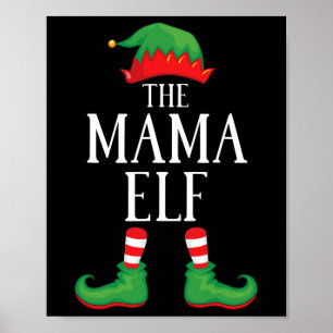 Affiche Mama Elf Matching Group Xmas Funny Family Christma