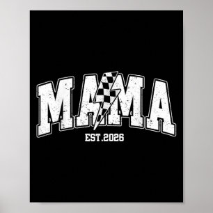 Affiche Mama Est 2026 Grossesse Faire-part Éclair Bol