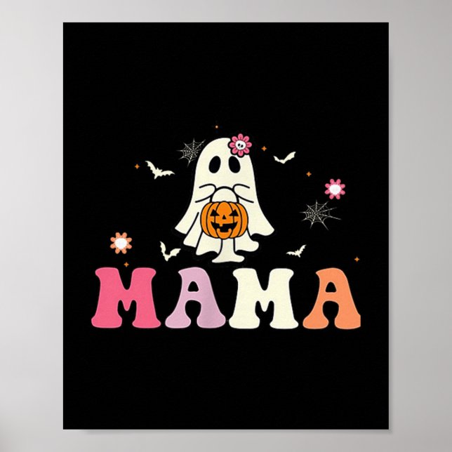 Affiche Mama Ghost Boo One Soky Mama First Halloween Birth (Devant)