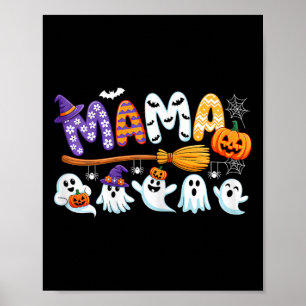 Affiche Mama Halloween Boo Fantôme Horreur Costume amusant