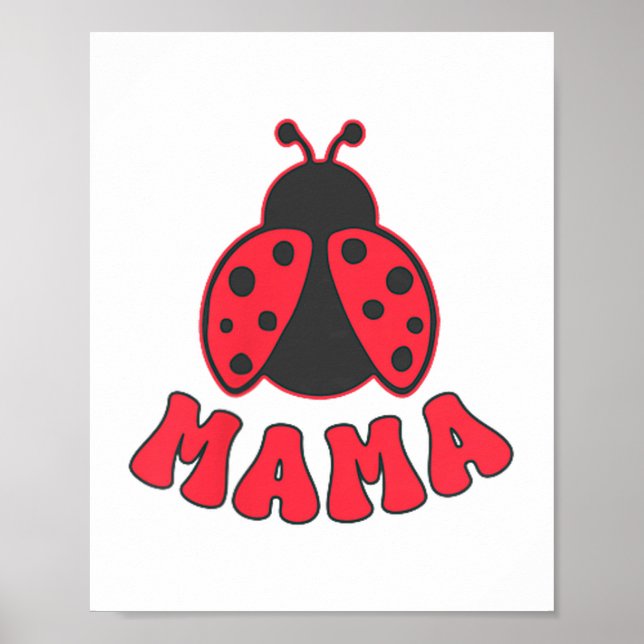 Affiche Mama Ladybug First Birthday Girl Family Matching P (Devant)