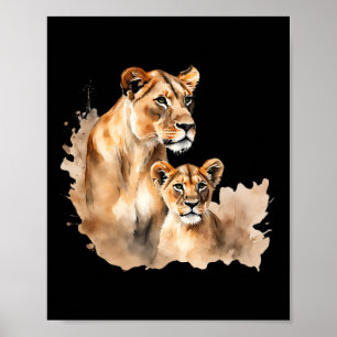 Affiche Mama Lioness Tee Nouvelle Maman Lion Mommy Cadeau