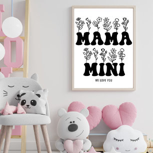 Affiche Mama Mini Nous Vous Aimons Fête Des Mères Personna