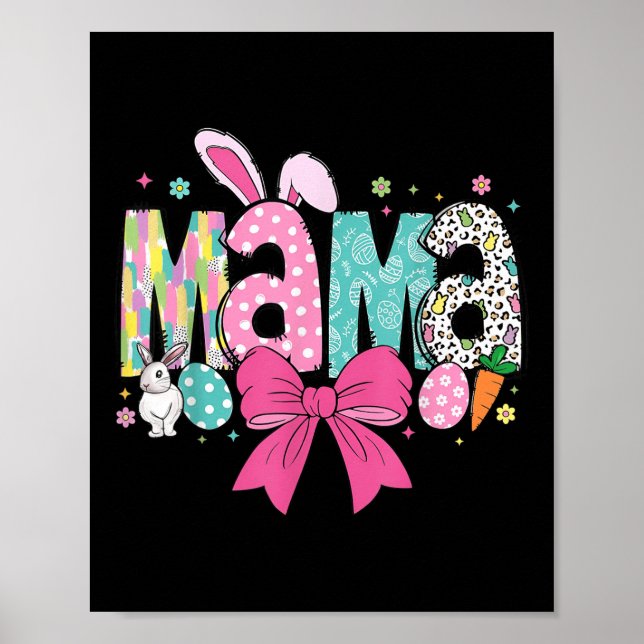 Affiche Mama Mini Pâques Correspondant Mama Bunny Jour de  (Devant)