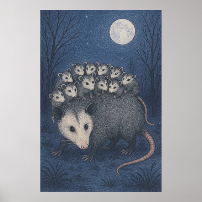 Affiche Mama Opossum (Devant)