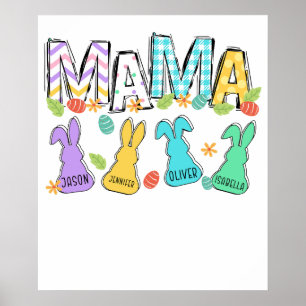 Affiche mama Pâques (2), rétro, vintage