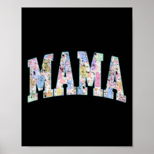 Affiche Mama Pâques Rétro Varsity Grosses Lettres Coupe Co