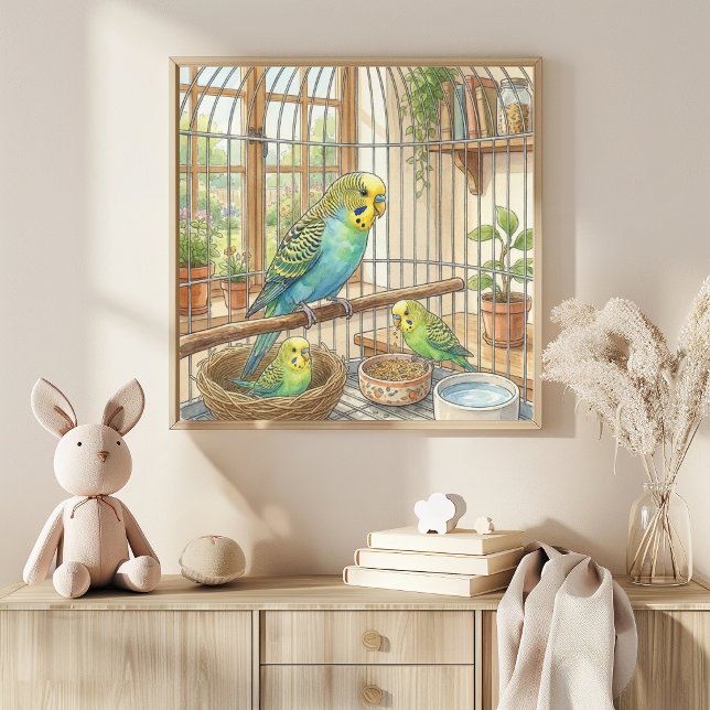 Affiche Mama Perruche et Crèche de poussins (Créateur téléchargé)