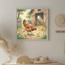 Mama Poule et ses poussins pour la nurserie