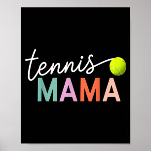 Affiche Mama tennis maman joueur de balle de tennis cadeau