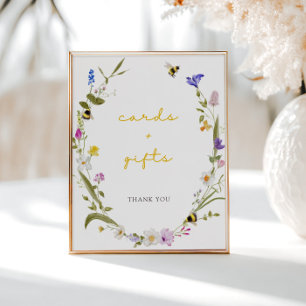 Affiche Mama to Bee Floral Wreath Baby showers Cartes Cade