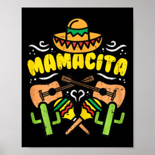 Affiche Mamacita Sombrero Cinco De Mayo Fête Mexicain Homm