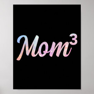 Affiche Maman3 Maman De 3 Mère De Trois Enfants Mama Mères