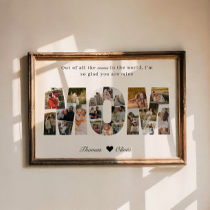 Affiche Maman 20 Photo Collage Cadeau pour la fête des mèr