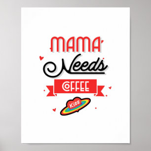Affiche Maman a besoin de son café