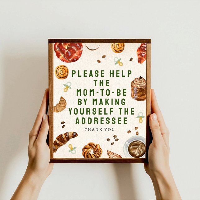 Affiche Maman À Être Destinée Pâtisseries Baby shower (Créateur téléchargé)