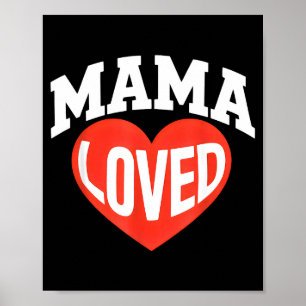 Affiche Maman aimait cœur Maman Mère jour de la Saint-Vale