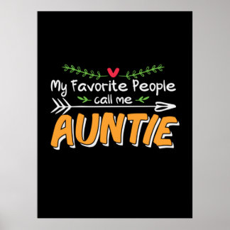 Affiche Maman Art Favori Les gens me appellent Tante
