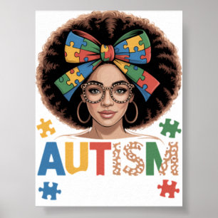 Affiche Maman autiste chignon désordonné femmes noires sen