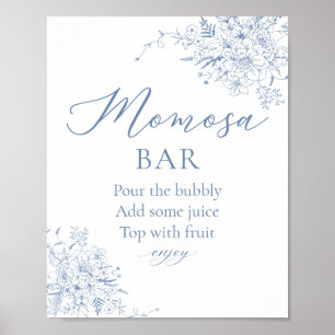 Affiche Maman Bar de douche Bébé Bleu