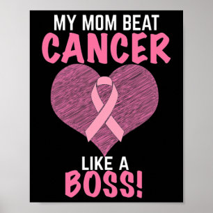 Affiche Maman Beat Cancer du sein - Sensibilisation des su