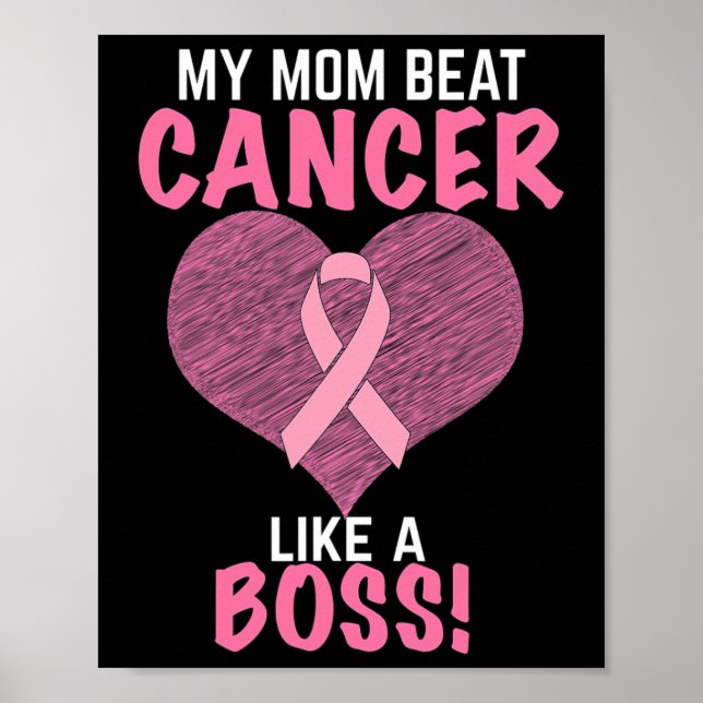 Affiche Maman Beat Cancer du sein - Sensibilisation des su (Devant)