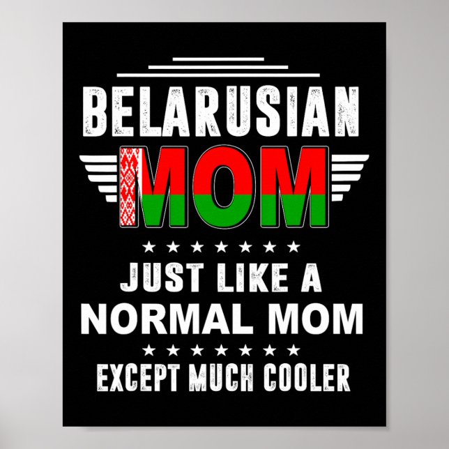Affiche Maman Biélorusse Comme Maman Normale Sauf Beaucoup (Devant)