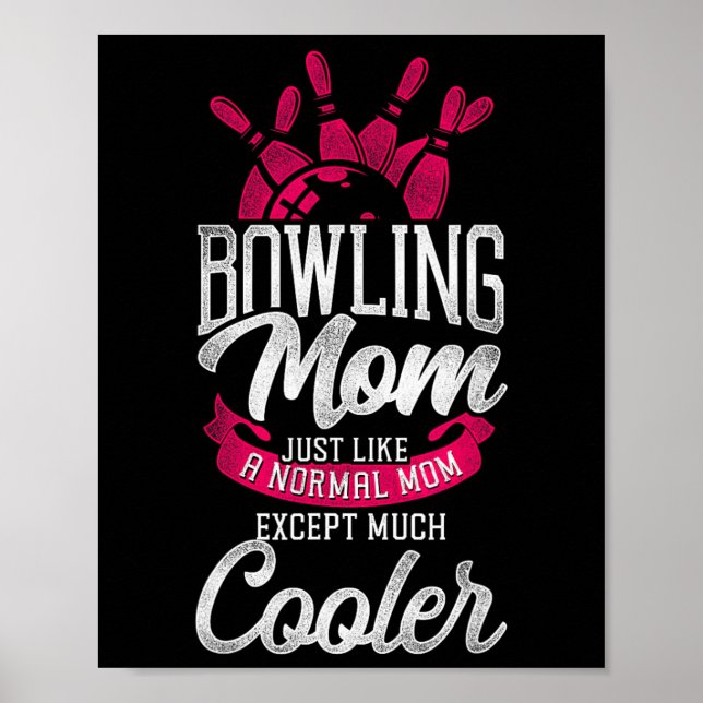 Affiche Maman Bowling Drôle Maman Bowling Comme Un Maître  (Devant)