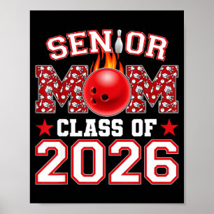 Affiche Maman Bowling Senior 2026 Illustration de classe