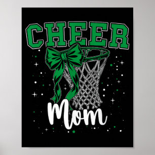Affiche Maman cheer verte arc sport match de baseball