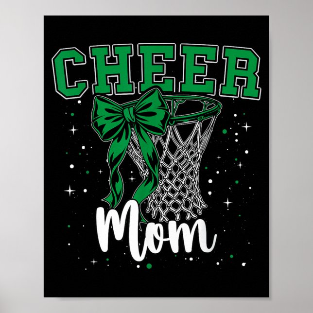 Affiche Maman cheer verte arc sport match de baseball (Devant)