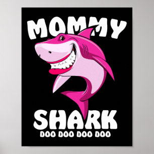 Affiche Maman Chemise requin Funny Mères Jour Cadeau Pour