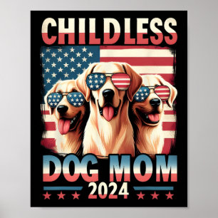 Affiche Maman Chien sans enfant Maman 2024 Kamala Harris A