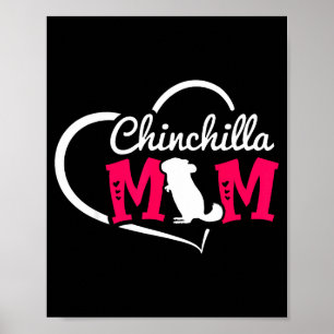 Affiche Maman chinchilla mignon cœur de chinchilla Mignon