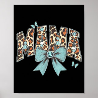 Affiche Maman coquette noeud papillon imprimé léopard guép