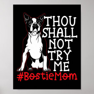 Affiche Maman Cute Boston Terrier Amoureux des chiens
