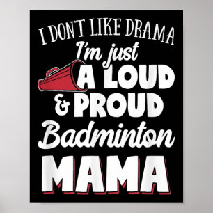 Affiche Maman de badminton - Amoureuse de badminton bruyan