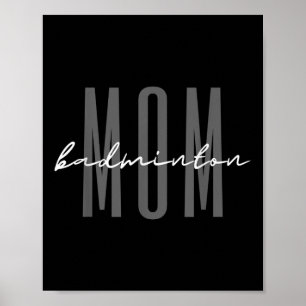 Affiche Maman de badminton Maman de badminton Maman Volant